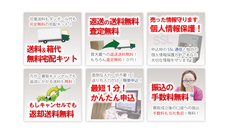 キャンセル送料無料個人情報保護の郵送でロレックス買い取り