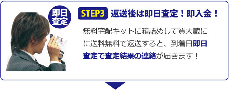 即日査定即日振込宅配買取
