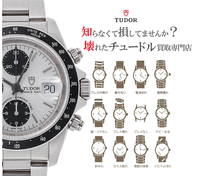 ぼろぼろ壊れたチュードル買い取り